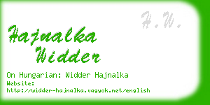 hajnalka widder business card